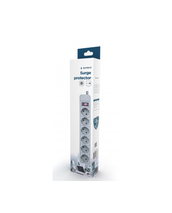 Gembird Power Cube Surge Protector SPG6-B-6C/ 1.8 m/ 6 Sockets/ Grey