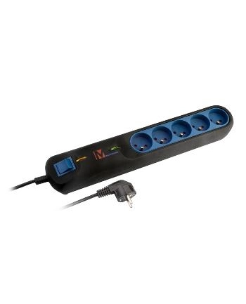 Lestar listwa przeciwprzepięciowa LF-2001A, 3L EMI/RFI, 5m, czarna