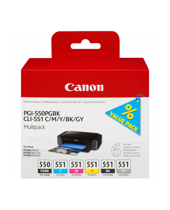 Canon PGI-550/CLI-551 PGBK/C/M/Y/BK/GY Multi Pack