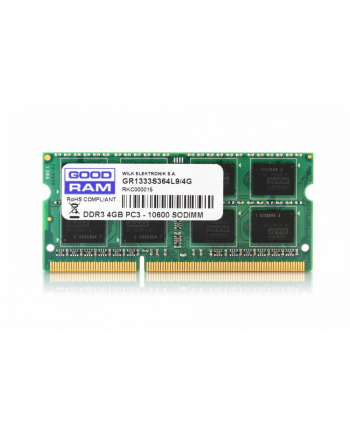 GOODRAM SODIMM DDR3 4GB/1333 CL9 512*8 Single Rank