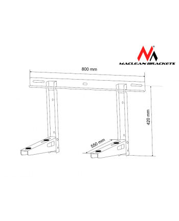 Maclean Uchwyt wspornik MC-623 do klimatyzatora 200kg