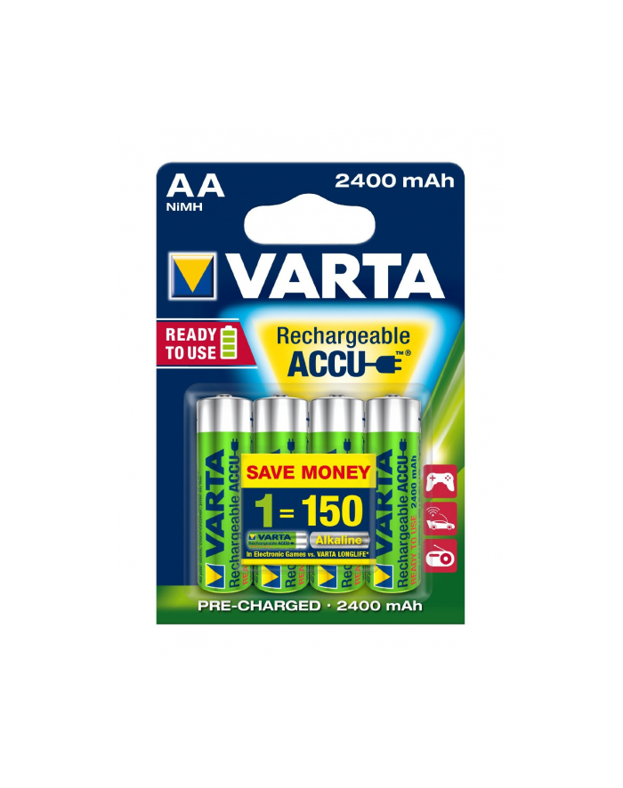 Varta AKUMULATORY R6 2400 mAh 4szt ready 2 use główny