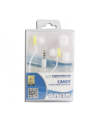 ESPERANZA Słuchawki Douszne Audio Stereo CANDY EH150Y Żółte nr 1