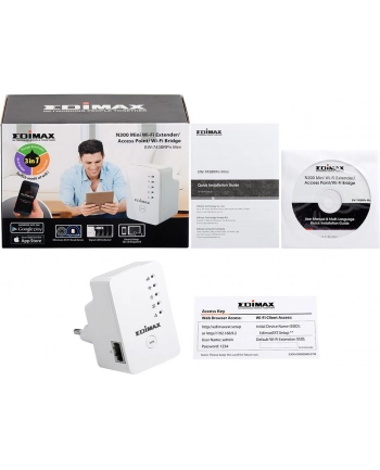 Edimax Technology Edimax N300 Universal WiFi Extender/Repeater MINI