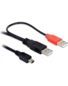 KABEL USB AM MINI USB 2.0 -> 2XAM-AF 1.5M DELOCK - nr 16