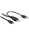 KABEL USB AM MINI USB 2.0 -> 2XAM-AF 1.5M DELOCK - nr 18