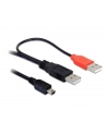 KABEL USB AM MINI USB 2.0 -> 2XAM-AF 1.5M DELOCK - nr 4