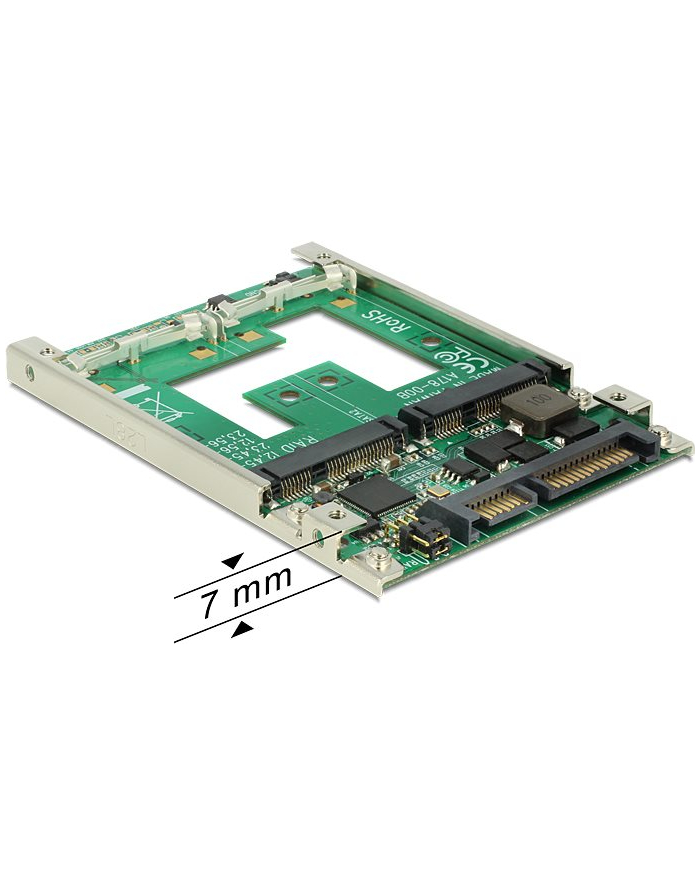 ADAPTER SATA 22PIN (F)->MSATA+RAID 2.5'' DELOCK główny