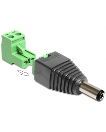 ADAPTER TERMINAL BLOCK (2PIN)->DC 2.5X5.5MM(M) DELOCK nr 1