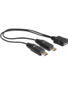 KABEL USB MICRO BF->USB MICRO BM X2 20,5CM (ROZGAŁĘŹNIK) USB 2.0 DELOCK - nr 12