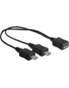 KABEL USB MICRO BF->USB MICRO BM X2 20,5CM (ROZGAŁĘŹNIK) USB 2.0 DELOCK - nr 15