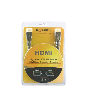 KABEL HDMI-HDMI PREMIUM SZNUR 2M DELOCK nr 1