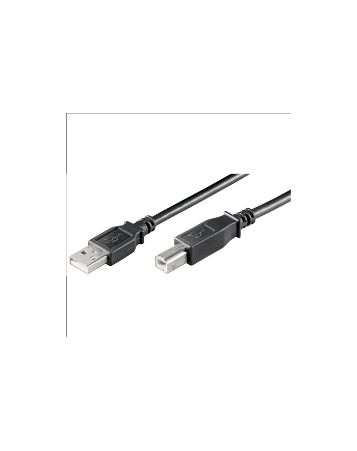 KABEL USB AM-BM 2.0 1.8M NIKLOWANE WTYKI. CZARNY główny