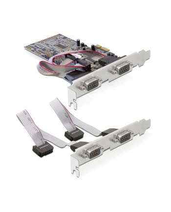 DELOCK KARTA PCI EXPRESS >COM 9PIN X4