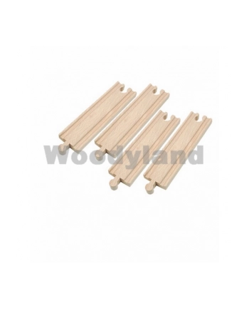 WOODYLAND Kolejka, Tory proste 15cm,4szt