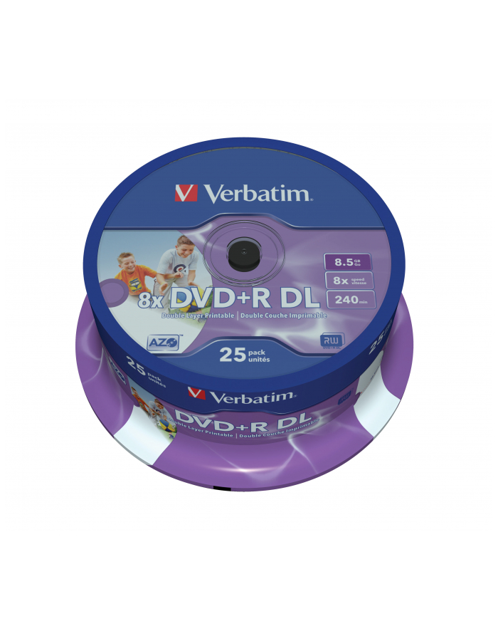 DVD+R VERBATIM DL 8.5GB 8X PRINTABLE SP 25SZT główny