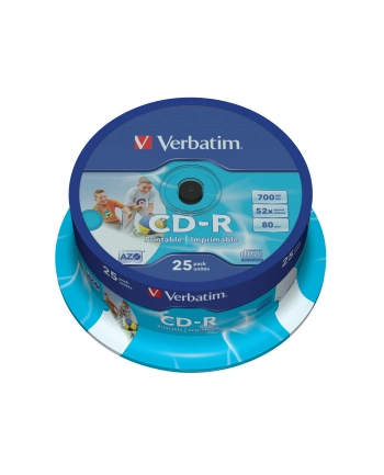 CD-R VERBATIM AZO 700MB 52X WIDE PRINT SP 25SZT nr 1