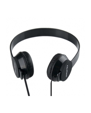 Qoltec Słuchawki nauszne + mikrofon | czarne