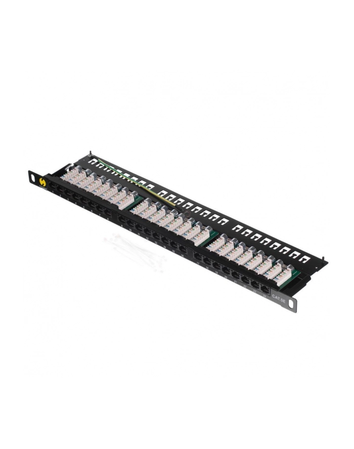 Netrack patchpanel 19'' 24-porty kat. 5e UTP LSA, 0,5U z półką główny