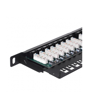 Netrack patchpanel 19'' 24-porty kat. 5e UTP LSA, 0,5U z półką