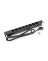 Triton Listwa zasilająca 19  RAB-PD-X02-A1 (8 gniazd w standardzie DIN  max. 16 A  przewód 3 x 1 5 mm o długości 2 m  wtyk DIN49441 16 A  kolor czarny RAL 9005) - nr 1