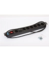 Triton Listwa zasilająca 19  RAB-PD-X04-A1 (8 gniazd w standardzie DIN  max. 16 A  przewód 3 x 1 5 mm o długości 2 m  wtyk DIN49441 16 A  kolor czarny RAL 9005  podświetlany wyłącznik główny z plastikową osłoną) - nr 8