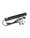 Triton Listwa zasilająca/przeciwprzepięciowa 19  RAB-PD-X11-A1 (7 gniazd w standardzie ČSN  max. 16 A  przewód 3 x 1 5 mm o długości 2 m  wtyk DIN49441 16 A  kolor czarny RAL 9005  podświetlany wyłącznik główny z plastikową osłoną   ochrona przeciwpr - nr 1
