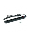Triton Listwa zasilająca/przeciwprzepięciowa 19  RAB-PD-X12-A1 (7 gniazd w standardzie DIN  max. 16 A  przewód 3 x 1 5 mm o długości 2 m  wtyk DIN49441 16 A  kolor czarny RAL 9005   podświetlany wyłącznik główny z plastikową osłoną   ochrona przeciwp - nr 9