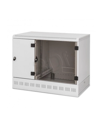 Triton 19  Szafa wisząca trzysekcyjna RFA-12-A95-CAX-A13 (12U  900x540mm+3U  przeszklone drzwi  kolor jasnoszary RAL7035  ładowność 50kg  IP20)