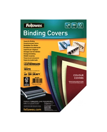 Fellowes Okładki skóropodobne DELTA A4, białe - FSC, 100 szt. nr 1
