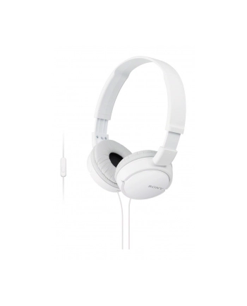 Sony Słuchawki nauszne składane ZX białe  AP ( z mikrofonem)
