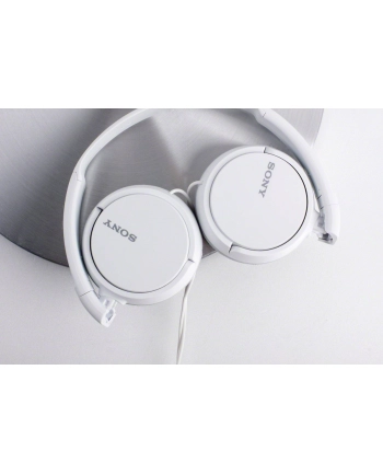 Sony Słuchawki nauszne składane ZX białe  AP ( z mikrofonem)