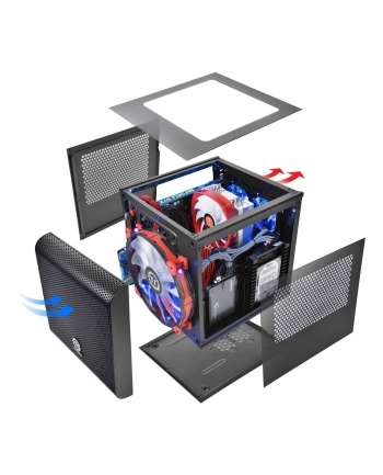 Core V1 MiniITX IS USB3.0 Window (1x200mm), czarna nr 1