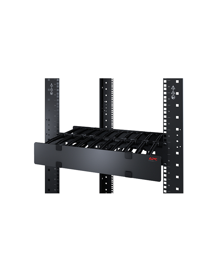 APC Horizontal Cable Manager, 2U x 6'' Deep with Cable Tie-off bottom plate główny