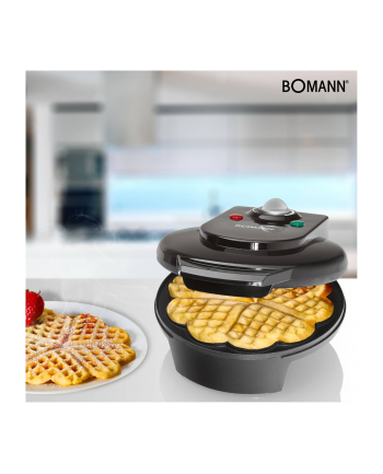 Bomann WA 5018 CB Waffle Maker, 1200 W,  Black