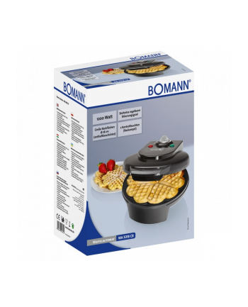 Bomann WA 5018 CB Waffle Maker, 1200 W,  Black
