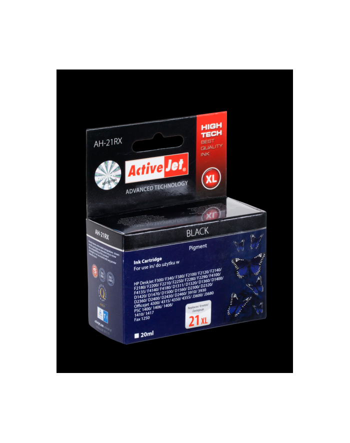 ActiveJet AH-351 tusz czarny do drukarki HP (zamiennik C9351A nr 21XL) główny