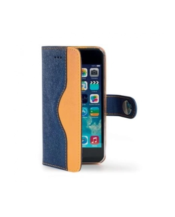 CELLY Apple IPhone 5/5s, Futerał Wally, Onda, Niebiesko-Pomarańczowy nr 2