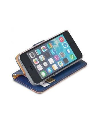 CELLY Apple IPhone 5/5s, Futerał Wally, Onda, Niebiesko-Pomarańczowy nr 1
