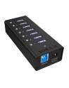 RaidSonic Icy Box 7 x Port USB 3.0 Hub z portem ładowania USB, Czarny - nr 2