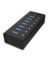 RaidSonic Icy Box 7 x Port USB 3.0 Hub z portem ładowania USB, Czarny - nr 4