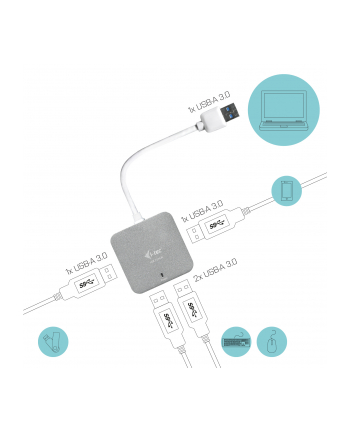 iTec i-tec USB 3.0 Metal Passive HUB 4 Port for Notebook Ultrabook Tablet PC
