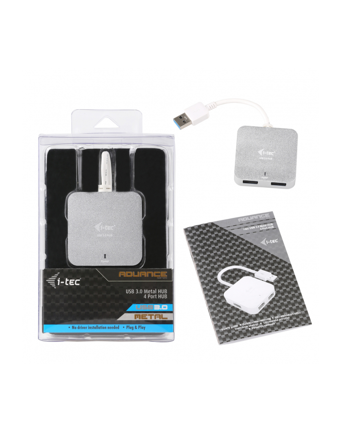 iTec i-tec USB 3.0 Metal Passive HUB 4 Port for Notebook Ultrabook Tablet PC główny
