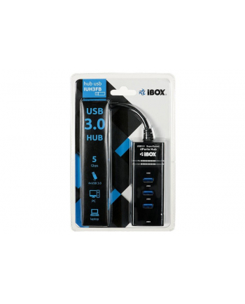 IBOX HUB I-BOX USB 3.0 CZARNY 4-PORTY