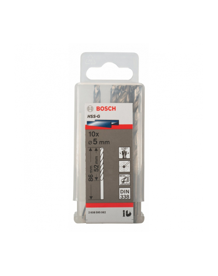 WIERTŁO DO METALU   5,0mm NWKa HSS-G STANDARD DIN 338 BOSCH główny