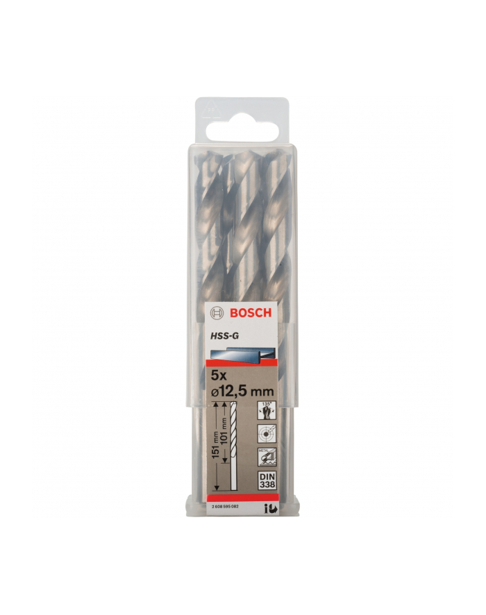 WIERTŁO DO METALU 12,5mm NWKa HSS-G STANDARD DIN 338 BOSCH główny