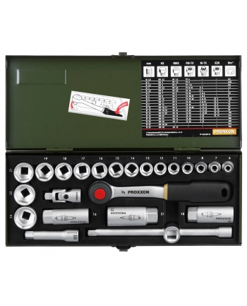 ZESTAW KLUCZY NASADOWYCH 3/8'' 23cz. PROXXON