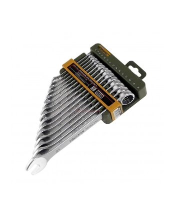KLUCZE PŁASKO-OCZKOWE 15cz.   6-21mm SLIM-LINE PROXXON