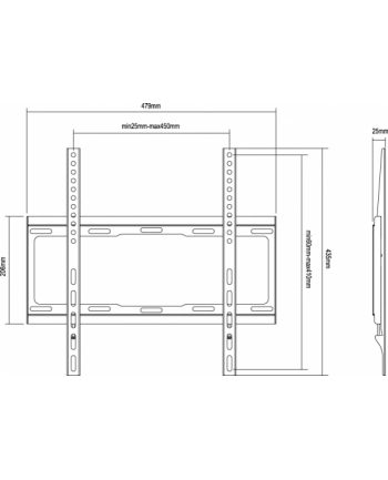 Equip Uchwyt LCD 32''-55'' (81-140cm) do 40 kg, VESA max 400x400, czarny nr 2