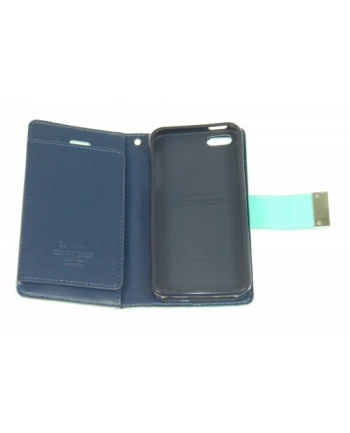 Etui skórzane Rich iPhone 6 Plus miętowo-granatowe nr 1